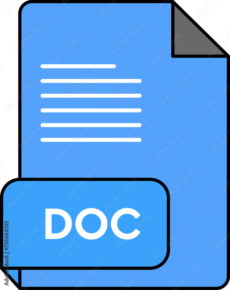 DOC File Extension icon Darkish Blue and Blue Crisp Corners DOC File Extension icon Darkish Blue and Blue Crisp Corners