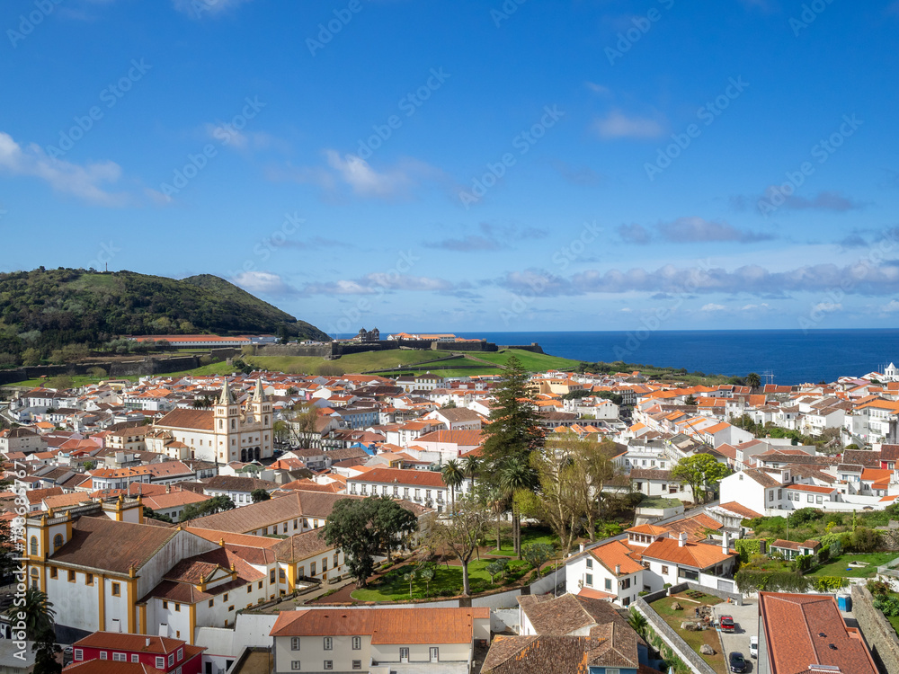 Genral view of Angra do Heroismo, Terceira Island