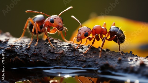 amazing ants carry fruit heavier than their bodie UHD WALLPAPER © Murtaza03ai