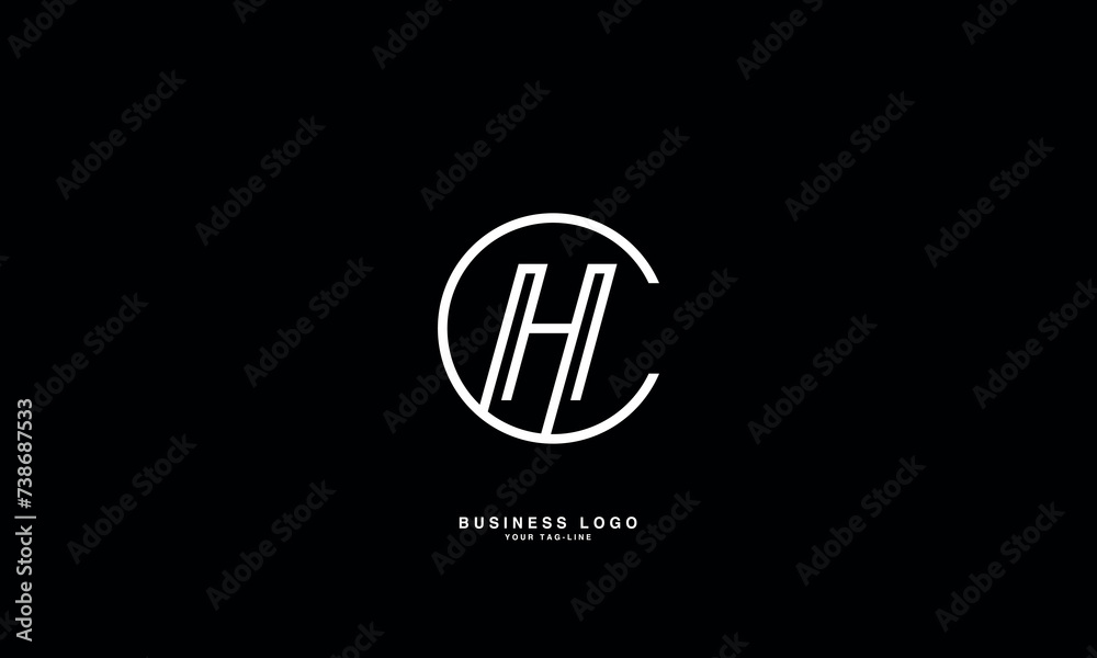 HC, CH, H, C, Abstract Letters Logo Monogram