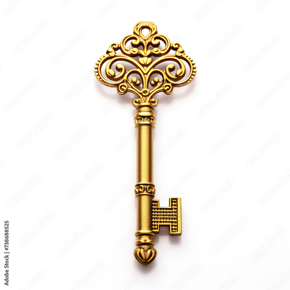 Golden key. isolated on white background Golden key. isolated on white background