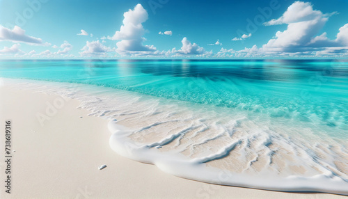 青い海と白い砂浜 photo