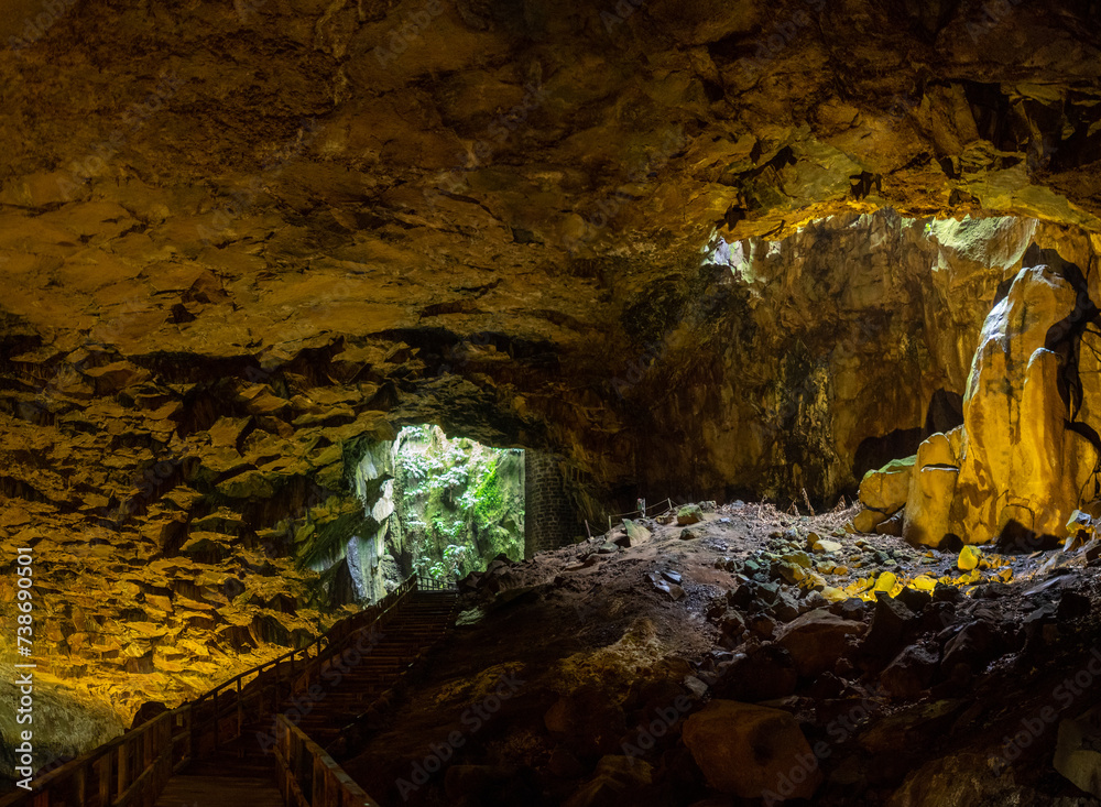 Interior of the Furna do Enxofre cave