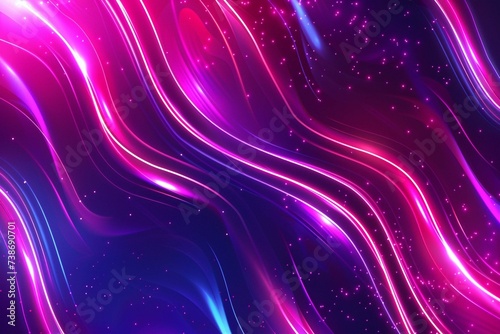 Abstract neon color glowing lines background