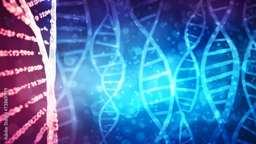 Medical background. DNA macro abstraction. Cells of a living being.
