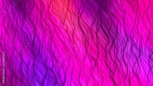 Abstract modern background with feather and thread texture in pink purple and blue colors