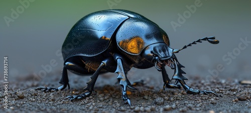 beetle on the ground photo