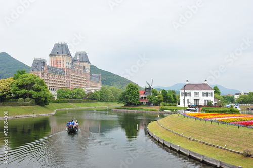 Landscape of the Huis Ten Bosch in Sasebo, Nagasaki, Japan. photo