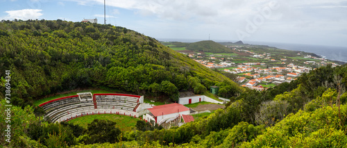 Panorama of Santa Cruz da Graciosa and the bullring photo