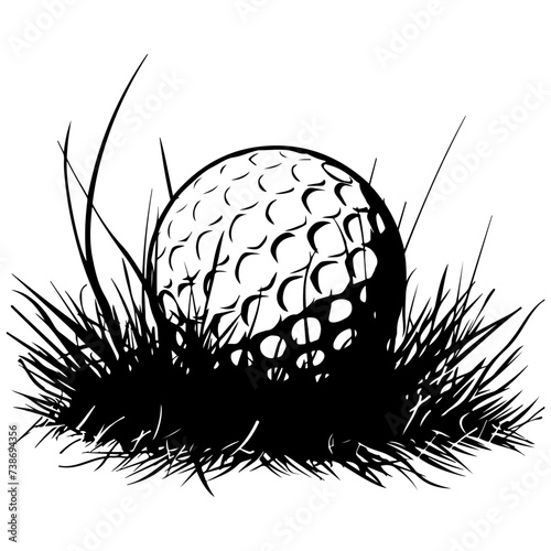 golf ball sitting in the grass