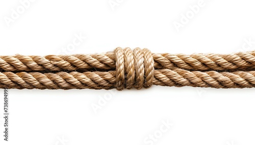 Rope isolated on white background with shadow. rope top view. rope flat lay. string rope cord cable line photo
