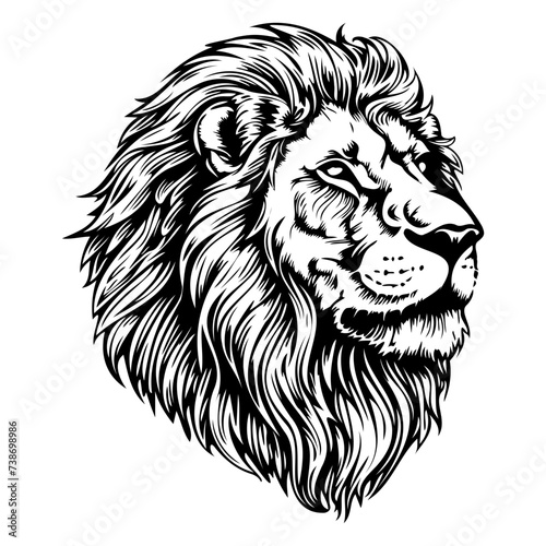 Lion head logo icon  lion face vector Illustration