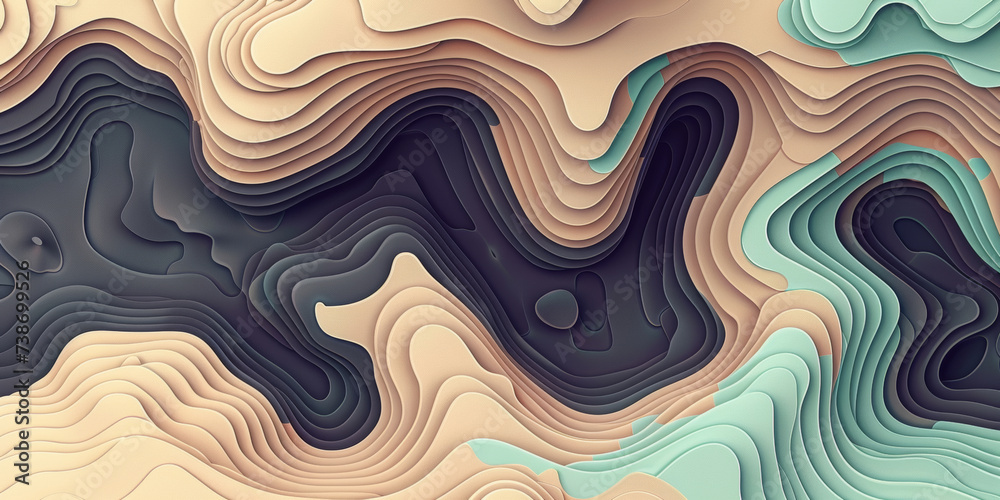abstract black background with waves,beige black green papercut art,black abstract with wavy lines. for nature-themed designs, environmental concepts,Topography papercut texture background abstract black background with waves,beige black green papercut art,black abstract with wavy lines. for nature-themed designs, environmental concepts,Topography papercut texture background