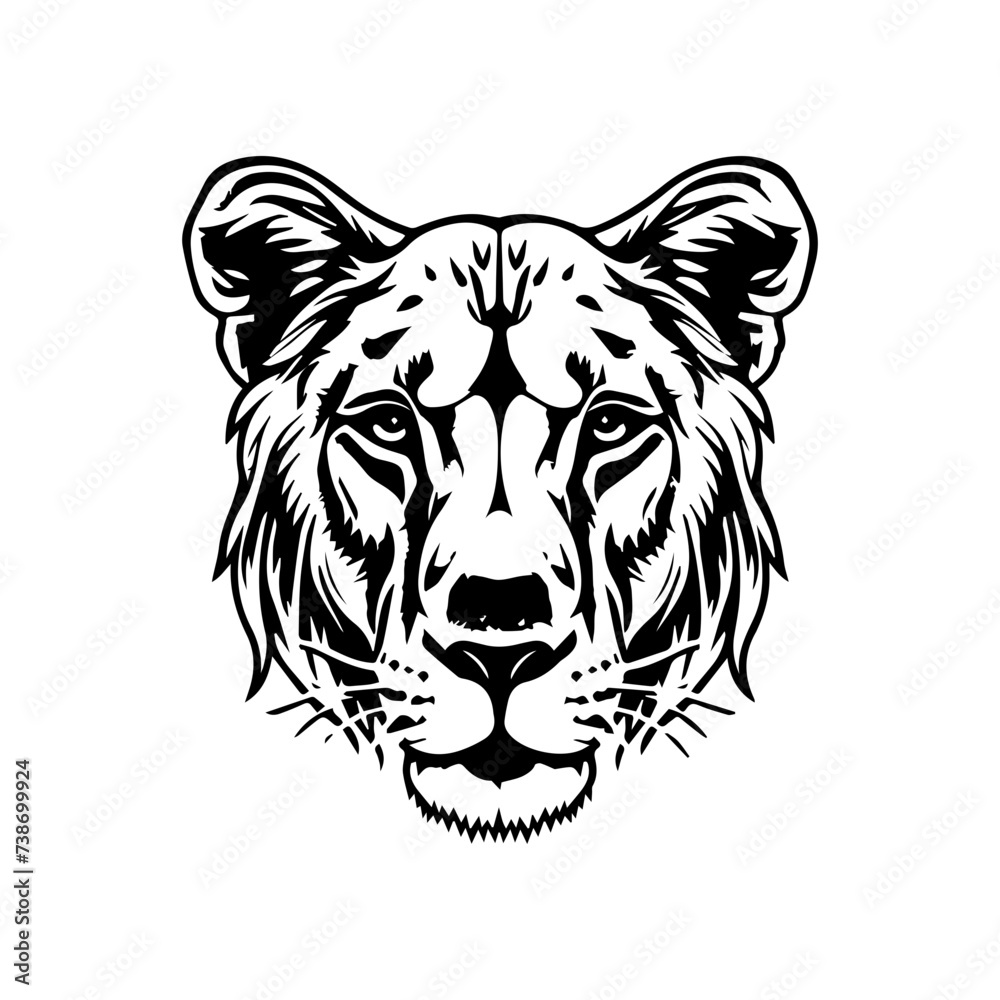 lioness simple illustration. big cat. vector. a lion. wild animal. lioness simple illustration. big cat. vector. a lion. wild animal.