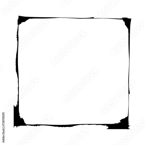 Grunge ink frame.Abstract spot cadre with streaks,splashes,spots,dots,streaks.Splatters of paint, watercolor brushstroke stain.Use as design for photo, network profile,banner,poster. Isolated.Vector