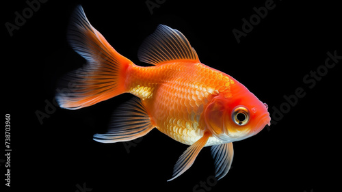 A sophisticated fishbale isolated against a stark black background