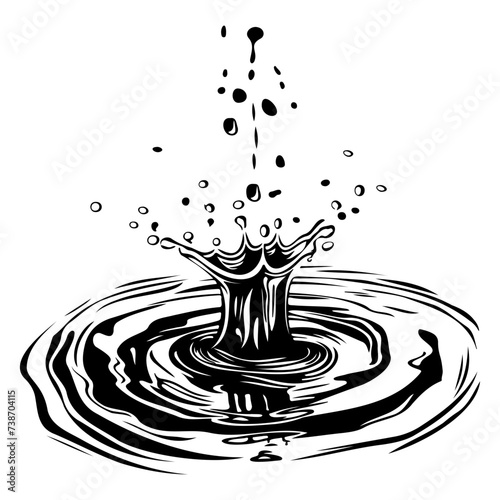 slash of water coming down