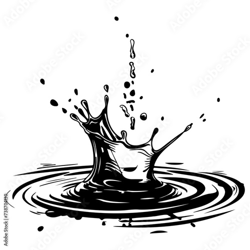 slash of water coming down