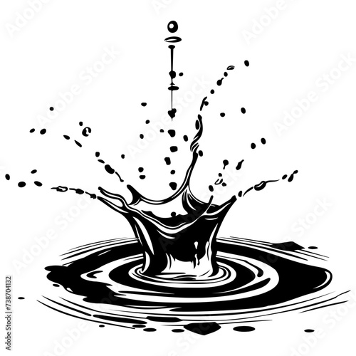 slash of water coming down