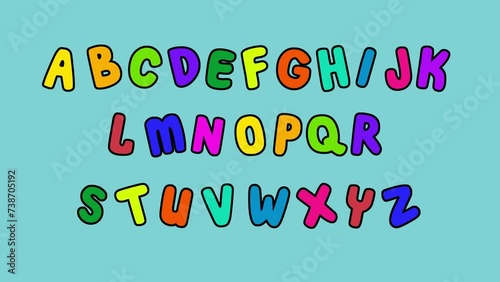animated alphabet colorful and cute
