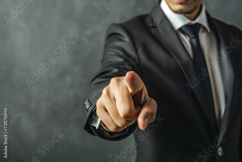 business man points his finger at you Businessman poin photo