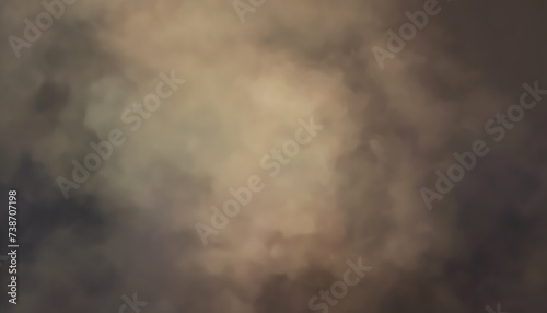Abstract background. Smoky grunge background. A light accent in a dark fog. AI generated