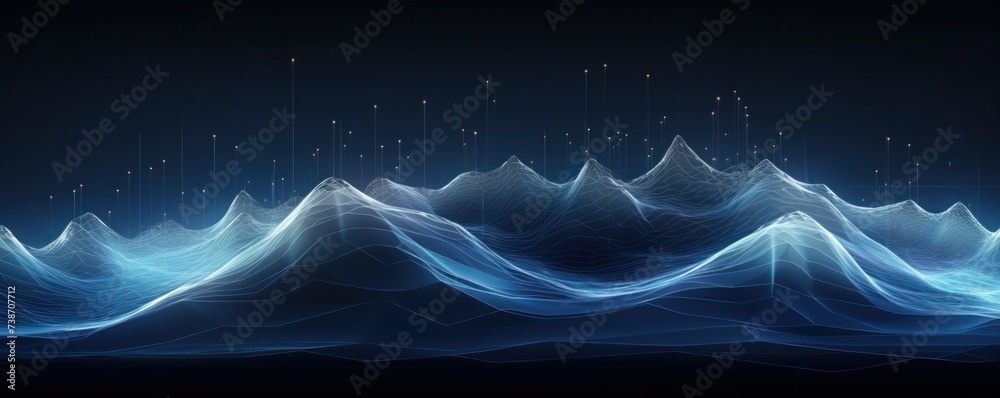Abstract background with flowing particles Abstract background with flowing particles