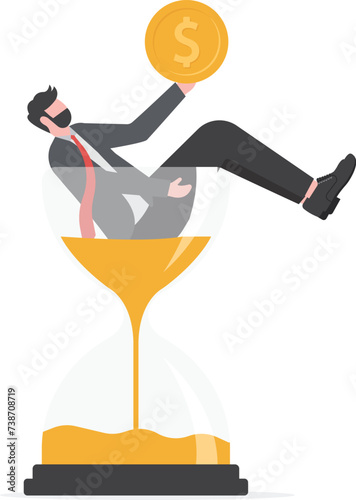 Time is money, long term investment return, retirement pension fund concept,

