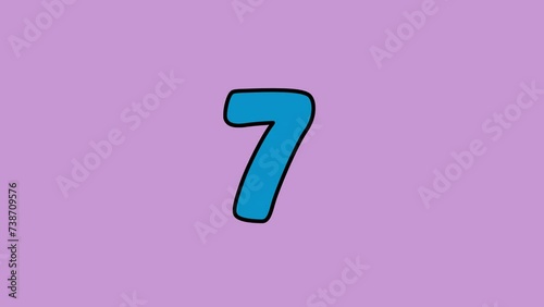 countdown cartoon style for kids