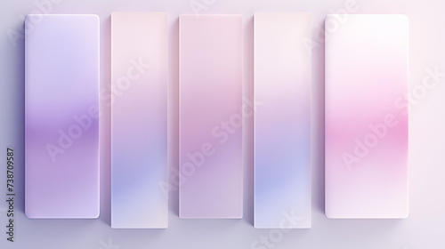 Gradientowe kolorowe tło z prostokątnymi kształtami. Abstrakcyjny deseń pod baner, tapeta w pastelowych odcieniach różu i fioletu © yeseyes9