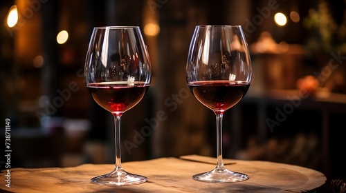 two glasses of red wine