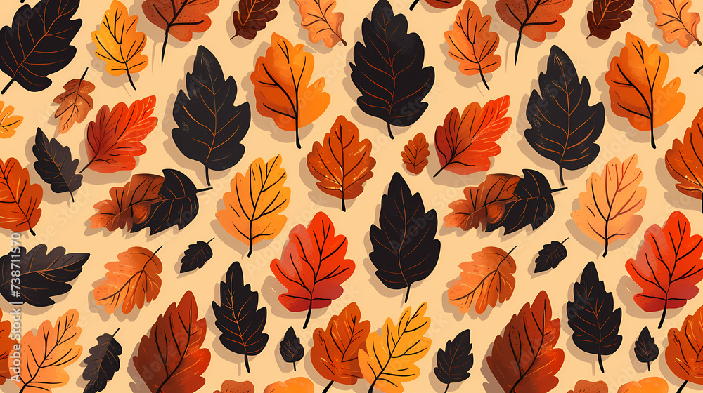 Fototapeta premium Autumn background with copy space Autumn season changes background