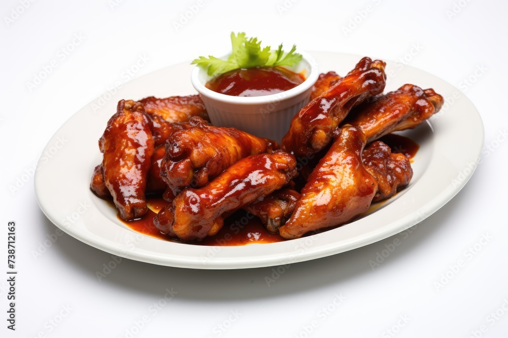 Blaze BBQ Wings , white background, fast food. Blaze BBQ Wings , white background, fast food.