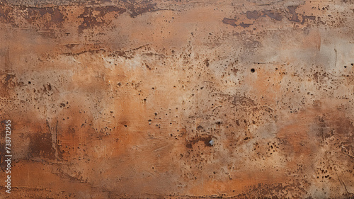 An isolated old-fashioned grunge texture made of rusty zinc on a white background