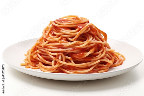 Sprint Spaghetti , white background, fast food.