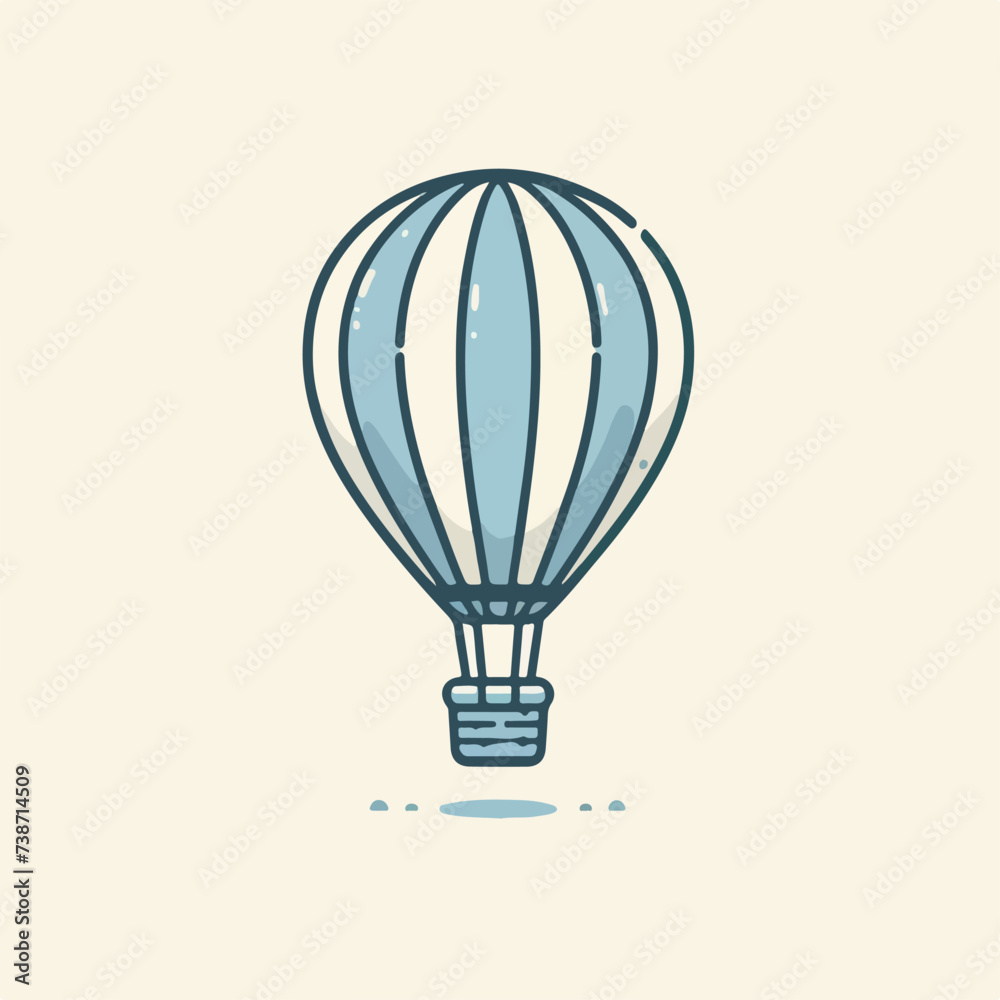 beautiful hot air balloon cartoon icon illustration beautiful hot air balloon cartoon icon illustration