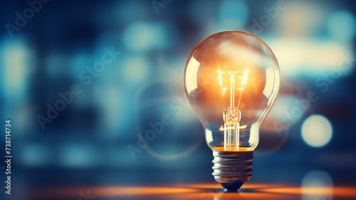 light bulb on technology background