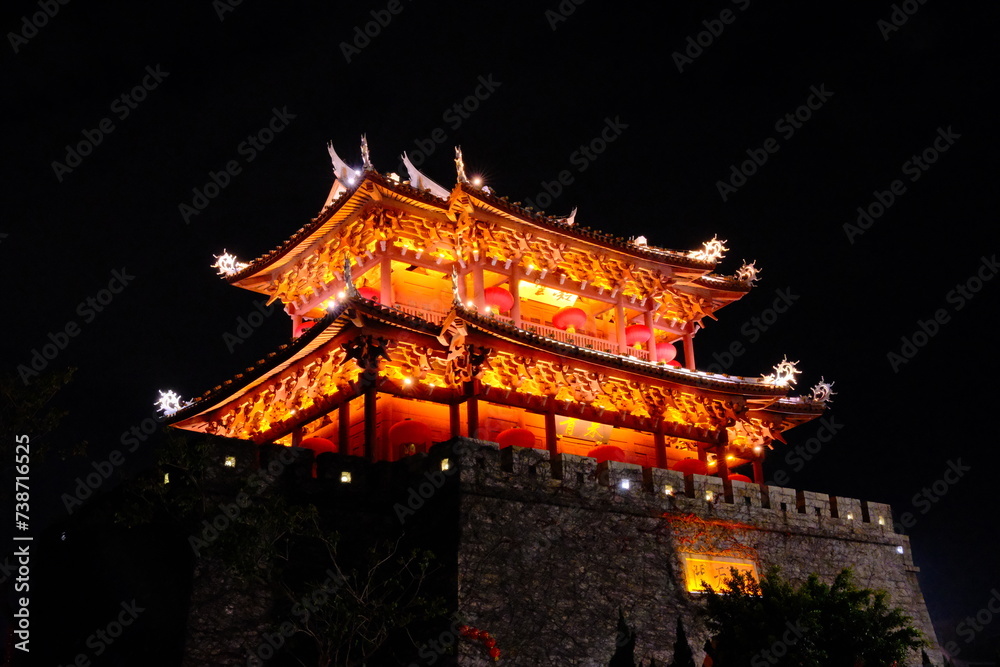 Ancient City Towers in Quanzhou City.