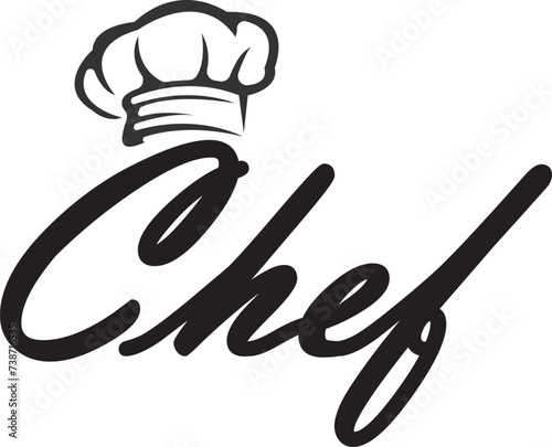 vintage chef hat logo, restaurant business
