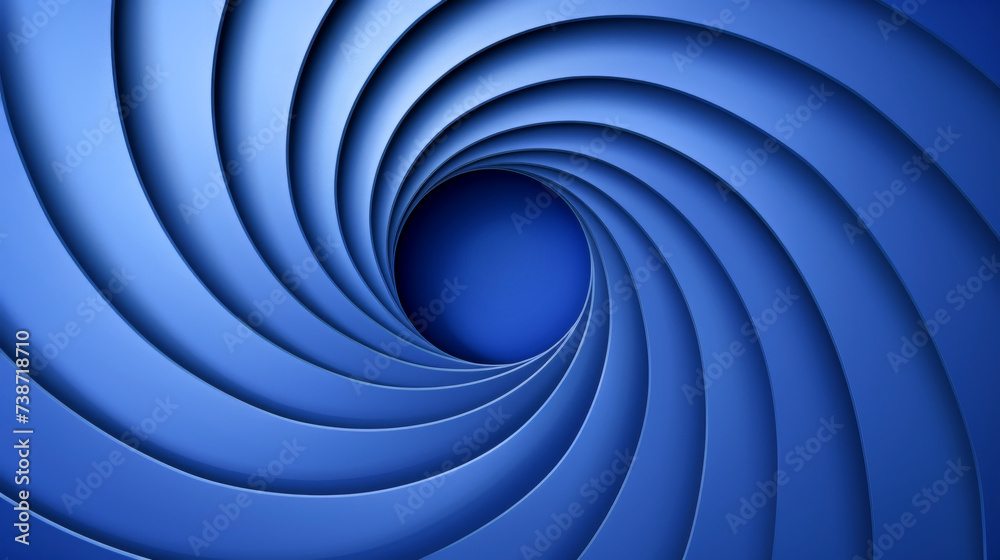 Blue Abstract Background With Spiral Design.