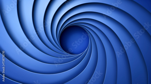Blue Abstract Background With Spiral Design.