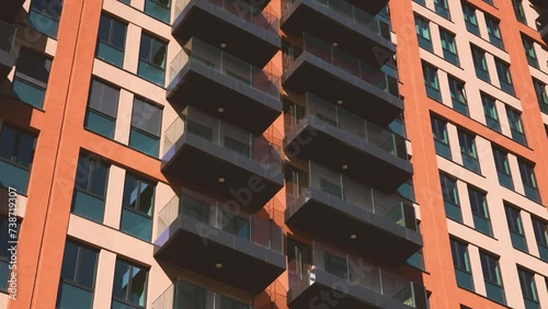 Modern residential building Belgrade waterfront Serbia 