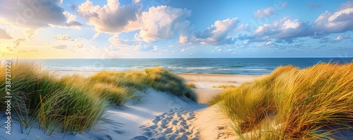 Panoramic beauty of a dune ...