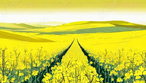 春のイメージ：菜の花畑
