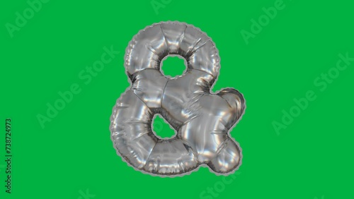 3D Balloon And & Symbol/Sign 4K animation in Diamond Glass Texture