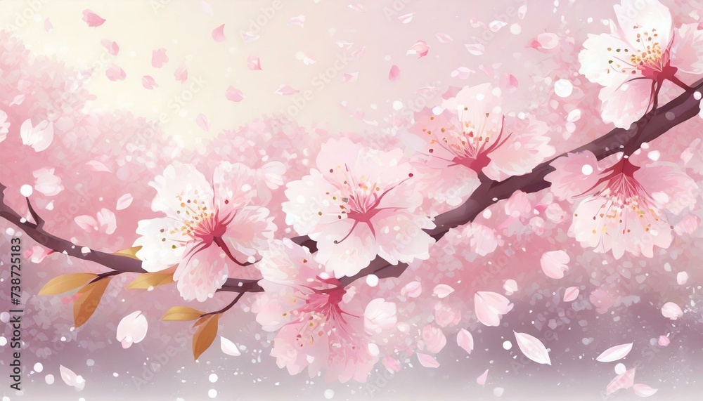 春のイメージ：桜吹雪
