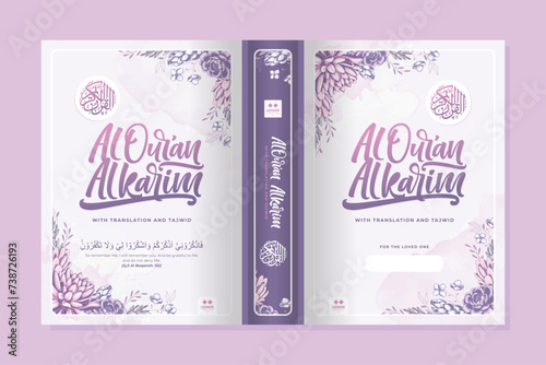 quran book cover floral design 9