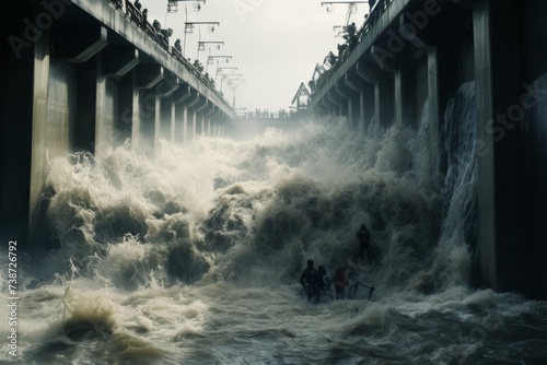 Harnessing waters power. hydroelectric dams, tidal turbines, and wave converters photo
