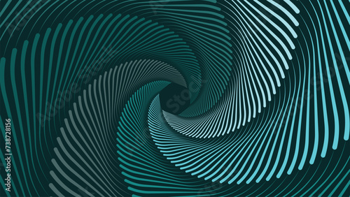 Abstract spiral dotted urgency vortex style round deep data cycle creative background.