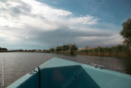 Beautiful reed landscape in Danube Delta, Romania